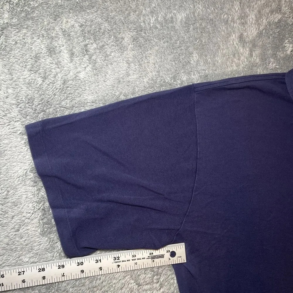 VTG Polo By Ralph Lauren Mens SZ XL Navy Blue Short Sleeve Crest Embroidered